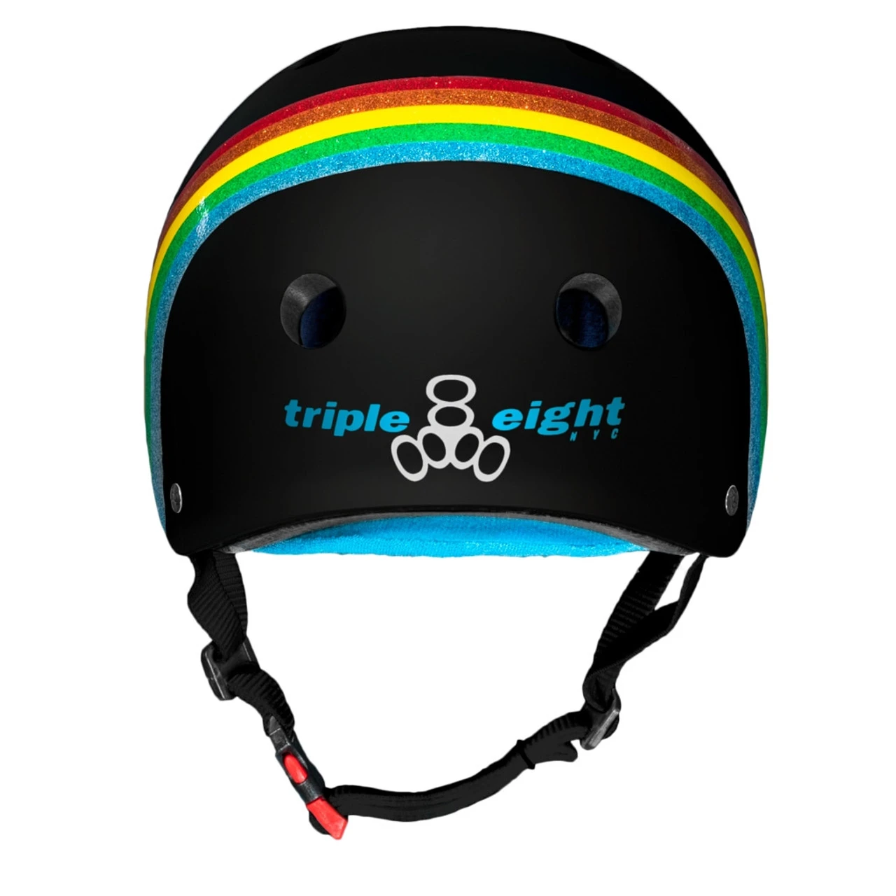 Triple Eight THE Certified Sweatsaver Rollerskating Helmet - Black Rainbow Sparkle 2 Triple Eight THE Certified Sweatsaver Rollerskating Helmet - Black Rainbow Sparkle - Image 2