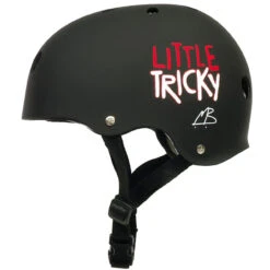 Triple Eight Little Tricky Dual Certified Sweatsaver Kids Rollerskating Helmet - Black Rubber (One Size - Youth 8+)