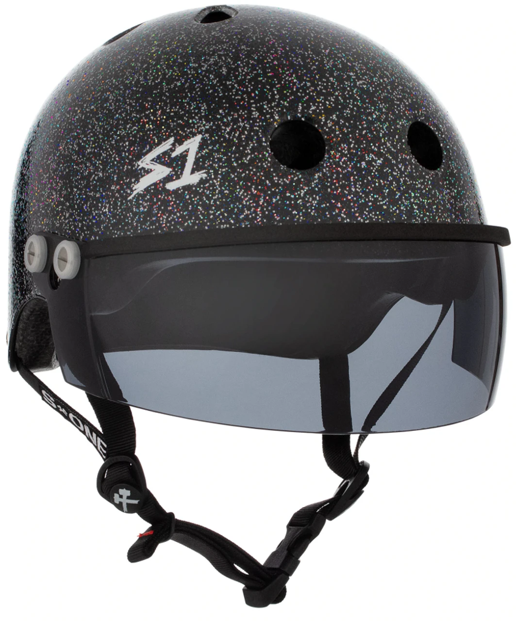 S1 Lifer Visor Helmet - GEN 2 - Black Gloss Glitter W/ Tint Visor 1 S1 Lifer Visor Helmet - GEN 2 - Black Gloss Glitter W/ Tint Visor
