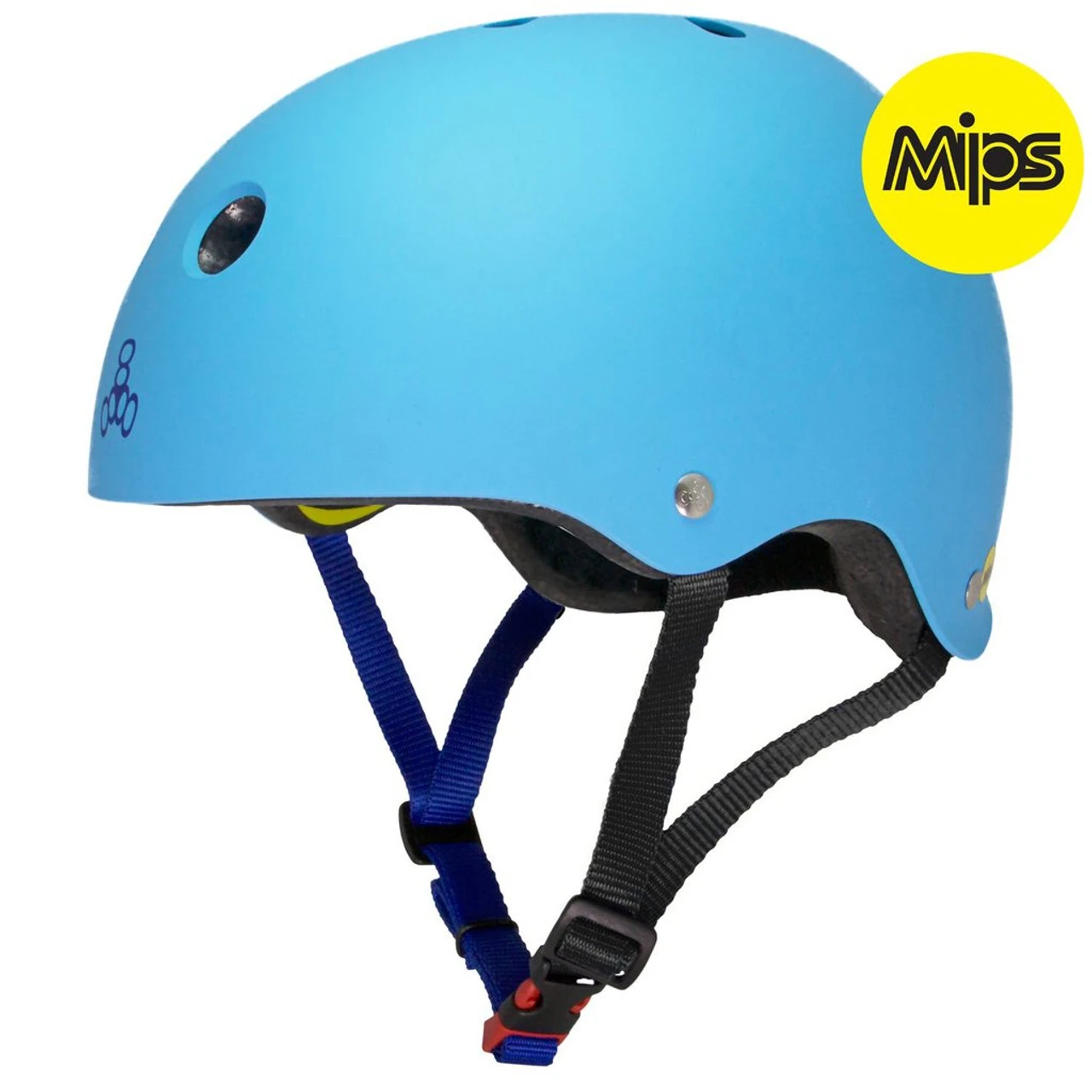 Triple Eight Dual Certified MIPS Rollerskating Helmet - Hyper Blue Matte 1 Triple Eight Dual Certified MIPS Rollerskating Helmet - Hyper Blue Matte
