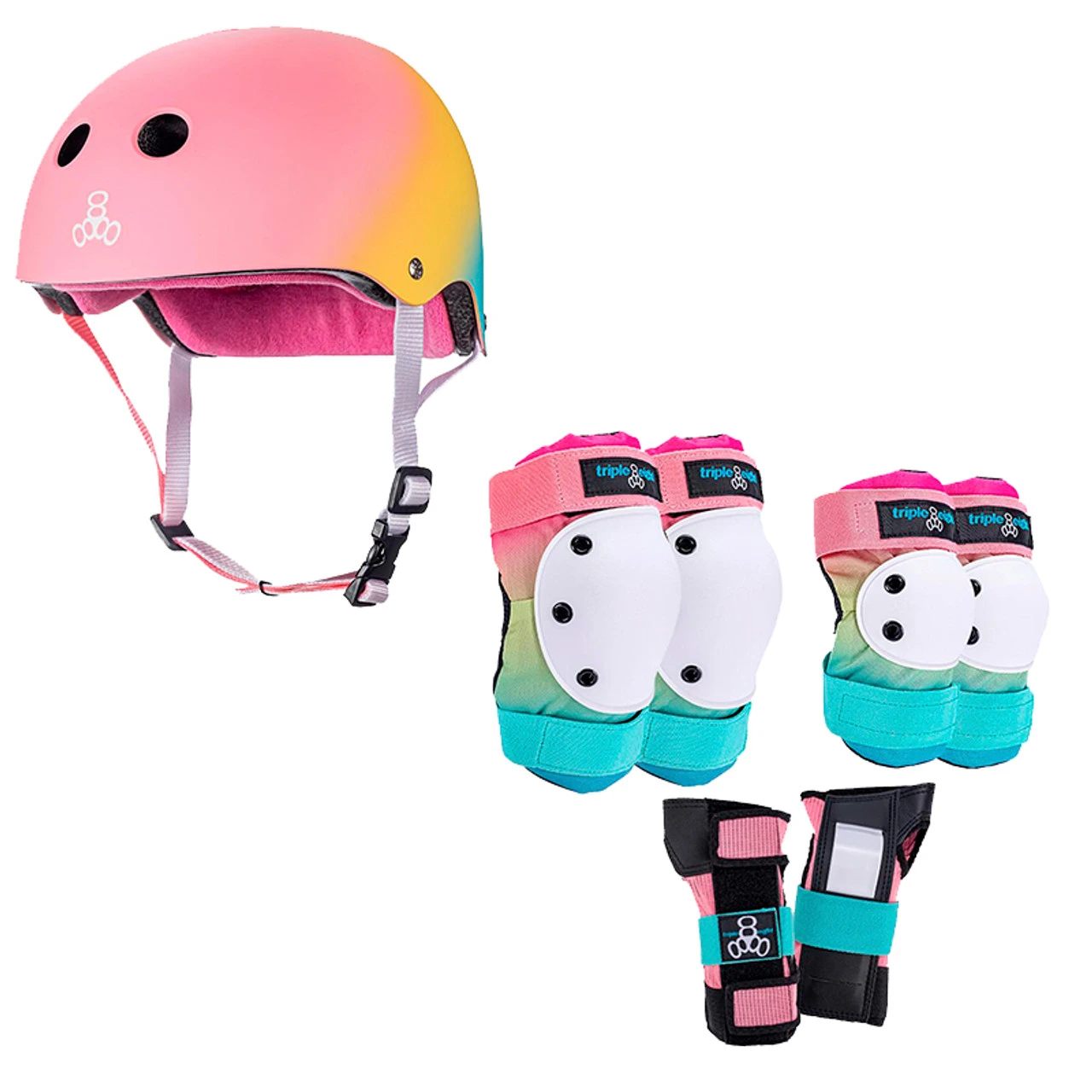 Triple Eight Rollerskating Combo Set - Pads & Helmet (Shaved Ice) 1 Triple Eight Rollerskating Combo Set - Pads & Helmet (Shaved Ice)