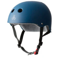Triple Eight THE Certified Sweatsaver Rollerskating Helmet - Navy Rubber