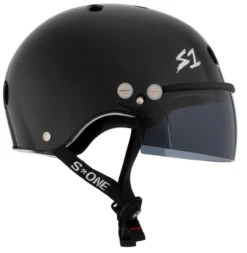 S1 Lifer Visor Helmet - GEN 2 - Black Gloss W/ Tint Visor -Triple Eight Shop 2 12496.1599744448