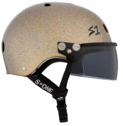 S1 Lifer Visor Helmet - GEN 2 - Gold Gloss Glitter W/ Tint Visor -Triple Eight Shop 2 28103.1599744451
