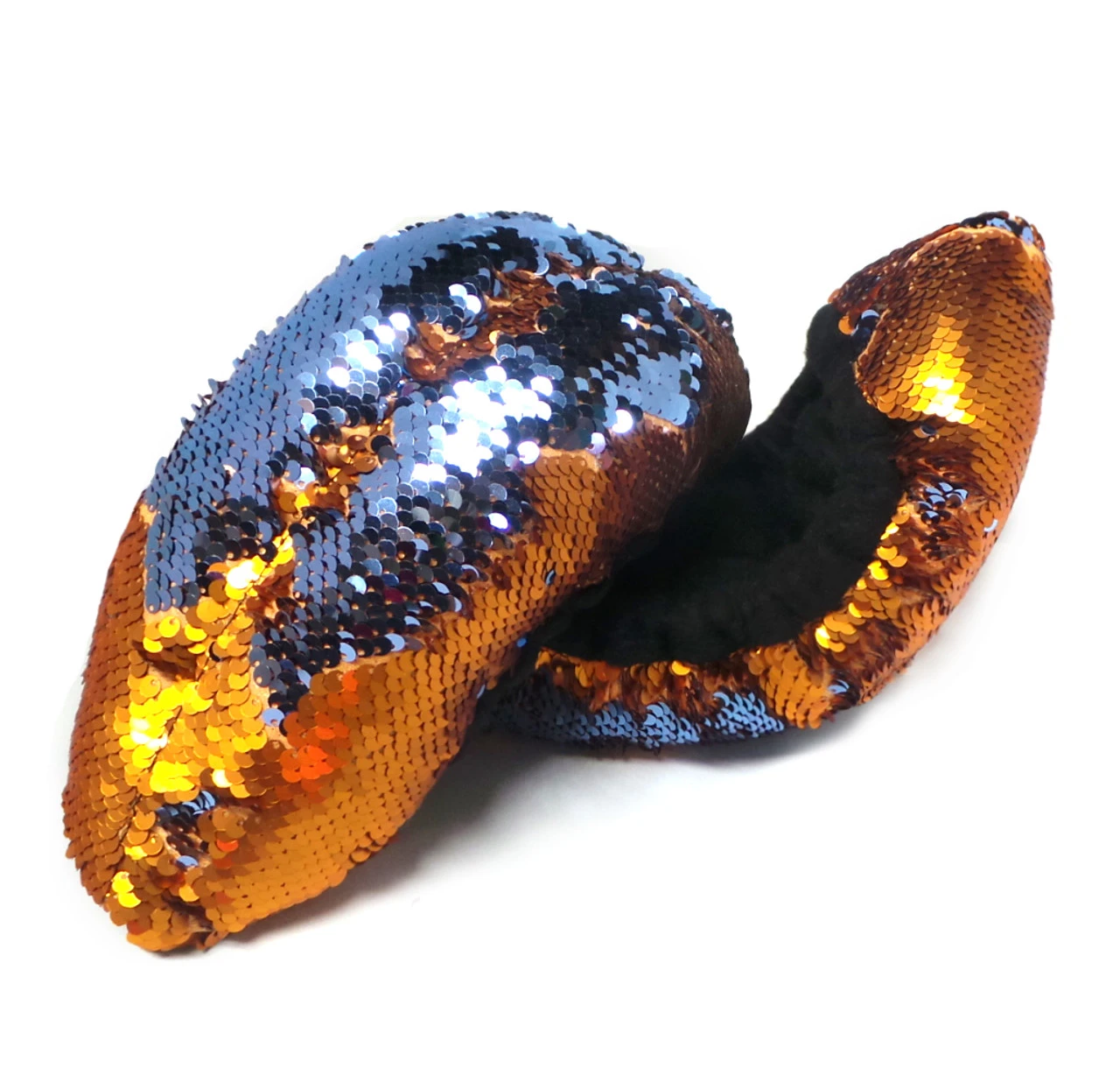 Kami So Mermaid Flip Sequin Figure Skating Soakers - Gold, Dark Blue 2 Kami So Mermaid Flip Sequin Figure Skating Soakers - Gold, Dark Blue - Image 2