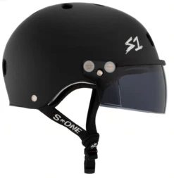 S1 Lifer Visor Helmet - GEN 2 - Black Matte W/ Tint Visor -Triple Eight Shop 2 87026.1599744449