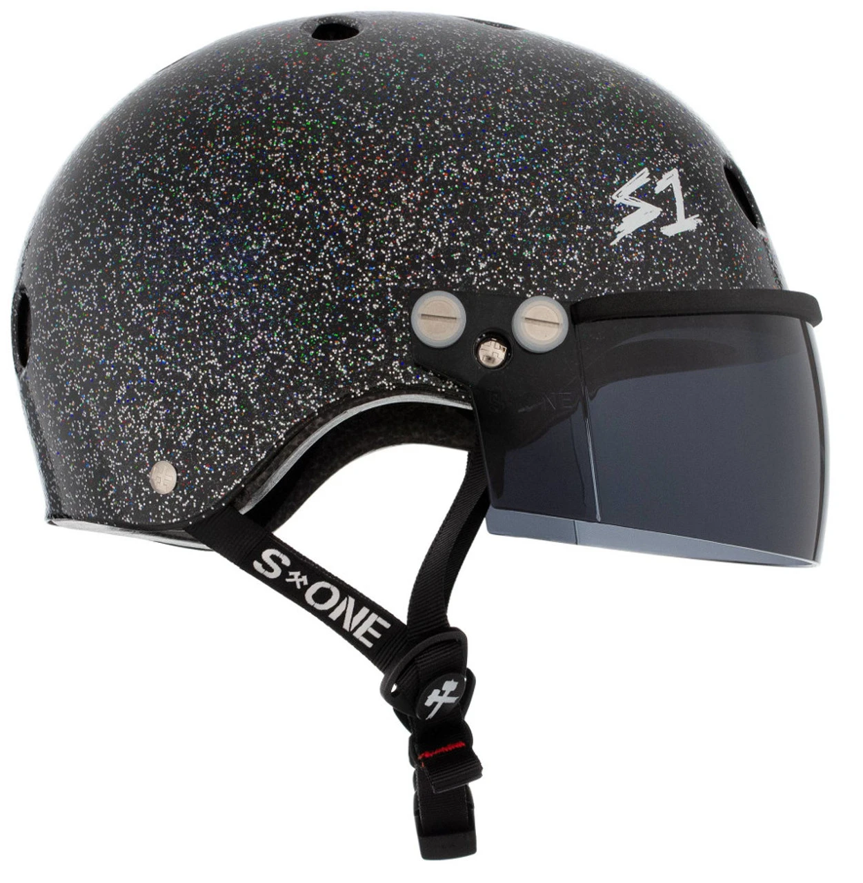 S1 Lifer Visor Helmet - GEN 2 - Black Gloss Glitter W/ Tint Visor 3 S1 Lifer Visor Helmet - GEN 2 - Black Gloss Glitter W/ Tint Visor - Image 3