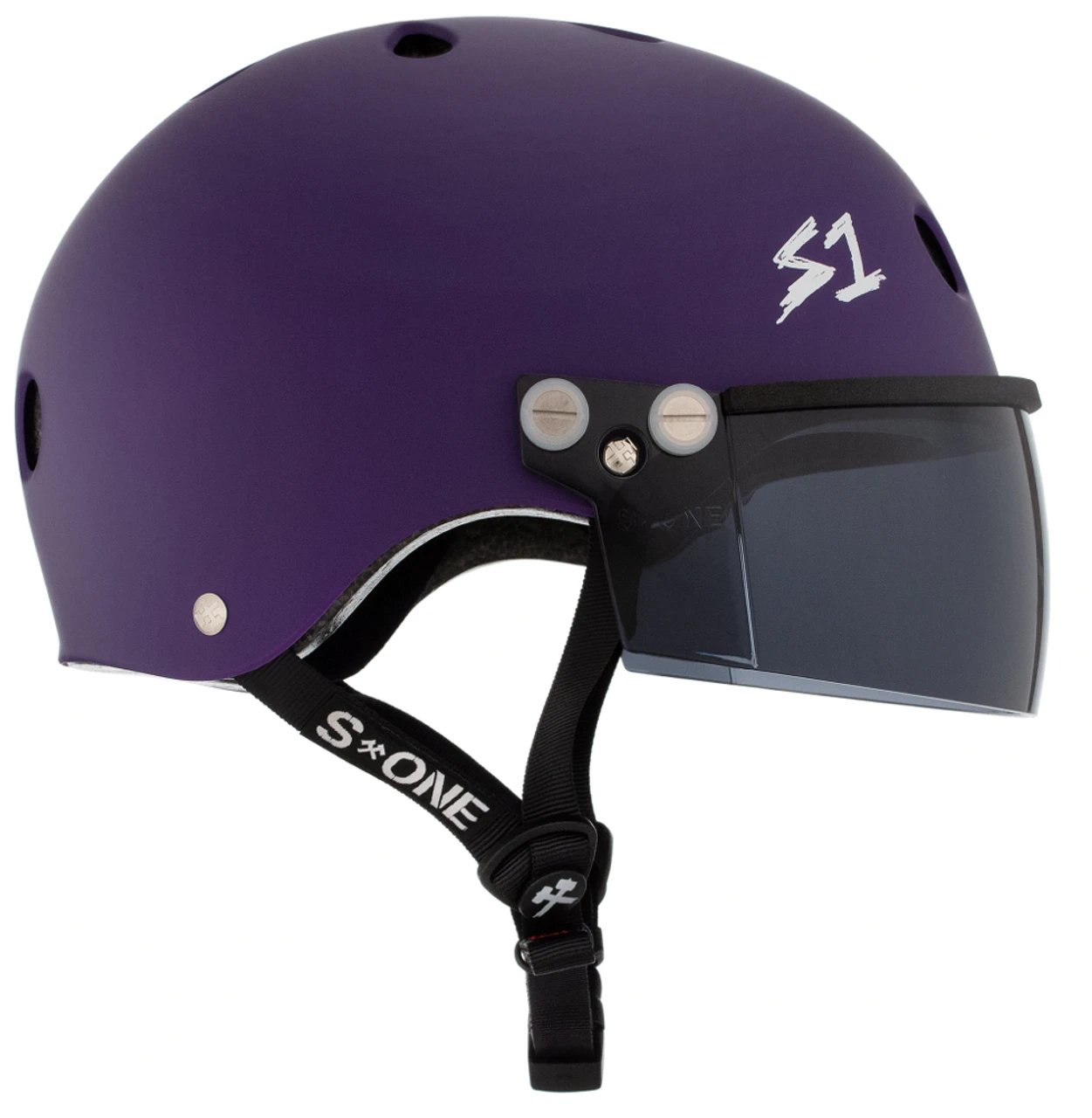 S1 Lifer Visor Helmet - GEN 2 - Purple Matte W/ Tint Visor 3 S1 Lifer Visor Helmet - GEN 2 - Purple Matte W/ Tint Visor - Image 3