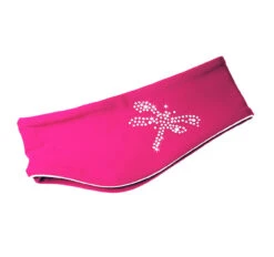 IceDress - Thermal Figure Skating Headband "Shine" With Rhinestones (Fuchsia)