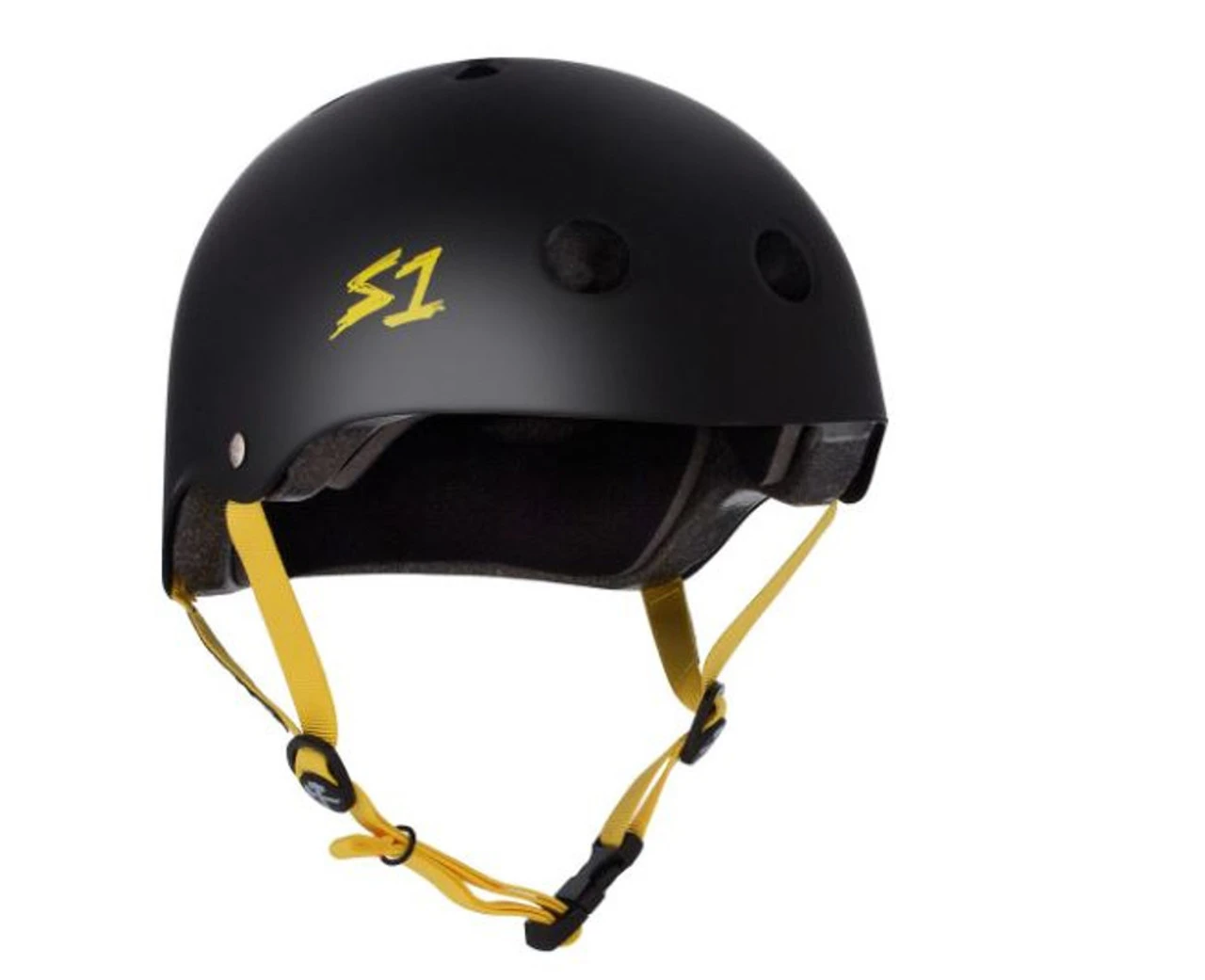 S1 Lifer Helmet - Black Matte W/ Yellow Straps 1 S1 Lifer Helmet - Black Matte W/ Yellow Straps