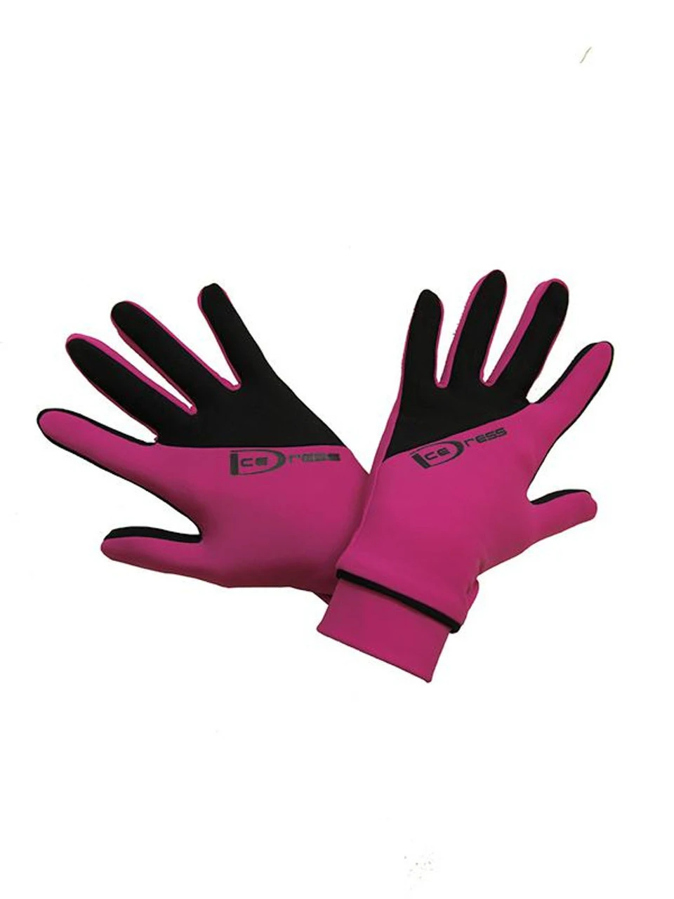 Icedress - Two Color Thermal Figure Skating Gloves "IceDress-Sport" (Fuchsia And Black) 2 Icedress - Two Color Thermal Figure Skating Gloves "IceDress-Sport" (Fuchsia And Black) - Image 2