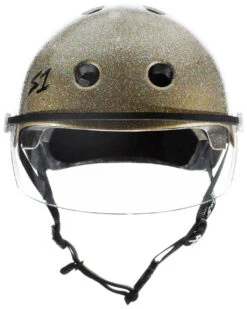 S1 Lifer Visor Helmet - Gen 2 - Gold Gloss Glitter W/ Clear Visor -Triple Eight Shop 3f8d8063cb01 87339.1576796605