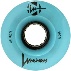 Luminous LED Quad Roller Skate Outdoor Wheels (Sold As Each's, Blue Glow , 62mm/85A)