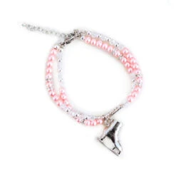 Ice Skating Jewelry - Beaded Pink Bracelet