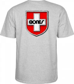 Rollerbones Bones Bearings Swiss Shield T-Shirt -Triple Eight Shop CTMBBSSHPU A2 89831.1648495952