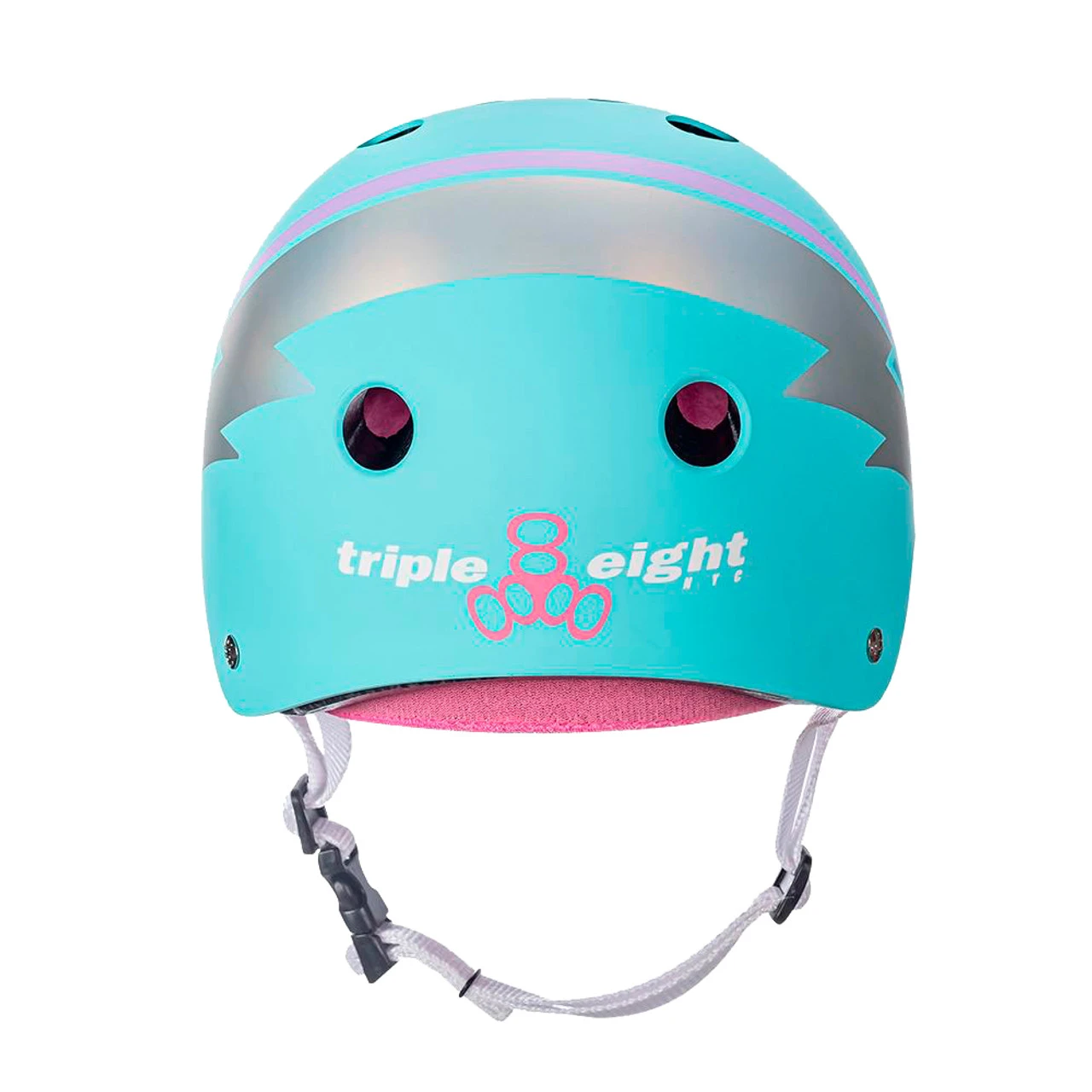 Triple Eight THE Certified Sweatsaver Rollerskating Helmet - Teal Hologram 2 Triple Eight THE Certified Sweatsaver Rollerskating Helmet - Teal Hologram - Image 2