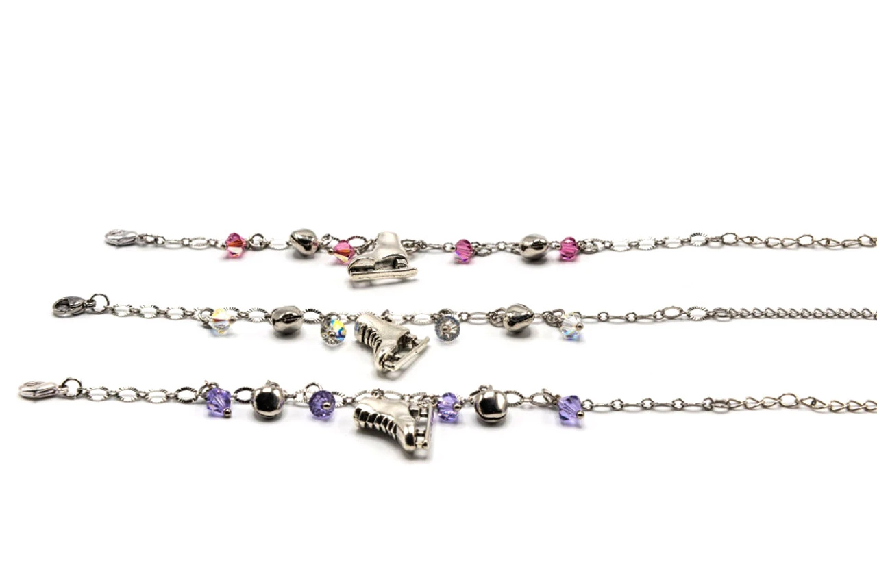 Ice Skating Jewelry - Bracelet With Clear Charms 5 Ice Skating Jewelry - Bracelet With Clear Charms - Image 5