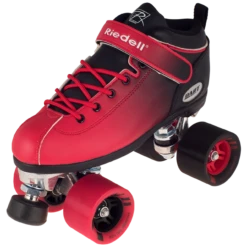 Riedell Quad Roller Skates - Dart Ombre- Fade Color -Triple Eight Shop Dart Ombre Black and Red Skate XLarge 19208.1661375834