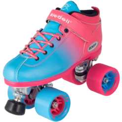 Riedell Quad Roller Skates - Dart Ombre- Fade Color -Triple Eight Shop Dart Ombre Pink and Blue Skate REV XLarge 00572.1661375834