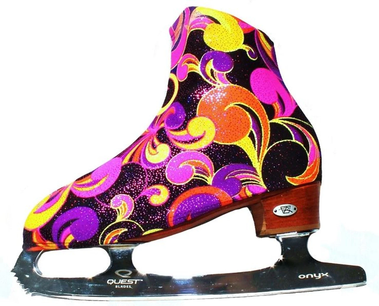 "Fantasy " Ice Skating Boot Covers (Pink/Orange) 1 "Fantasy " Ice Skating Boot Covers (Pink/Orange)