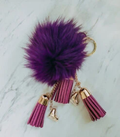 Ice Skating Jewelry - Fluffy & Purple Keychain -Triple Eight Shop Fluffy Purple 3 45811.1565107914