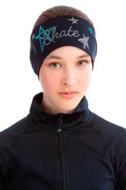 Elite Xpression - Black Skate Like A Star Headband - Turquoise