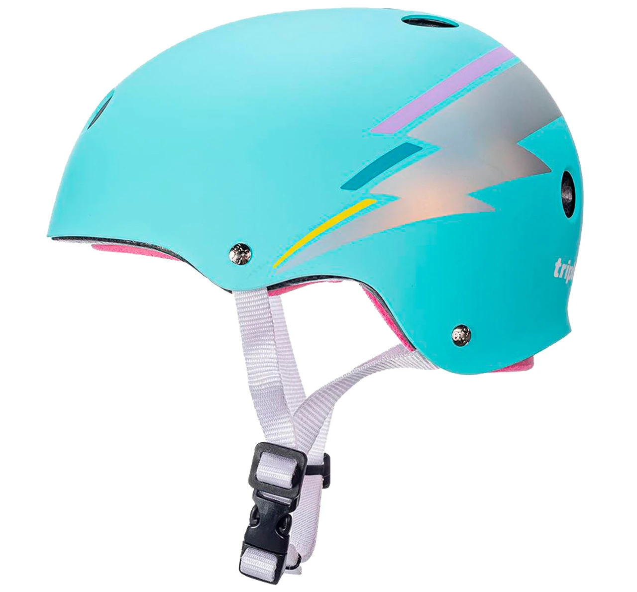 Triple Eight THE Certified Sweatsaver Rollerskating Helmet - Teal Hologram 3 Triple Eight THE Certified Sweatsaver Rollerskating Helmet - Teal Hologram - Image 3