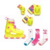 Impala Rollerskates - Combo Set - Roller Skates, Pads & Socks (Barbie Bright Yellow)