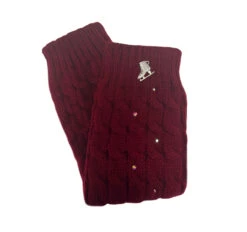 Ice Skating Leg Warmers By Brilliance & Melrose - Burgundy