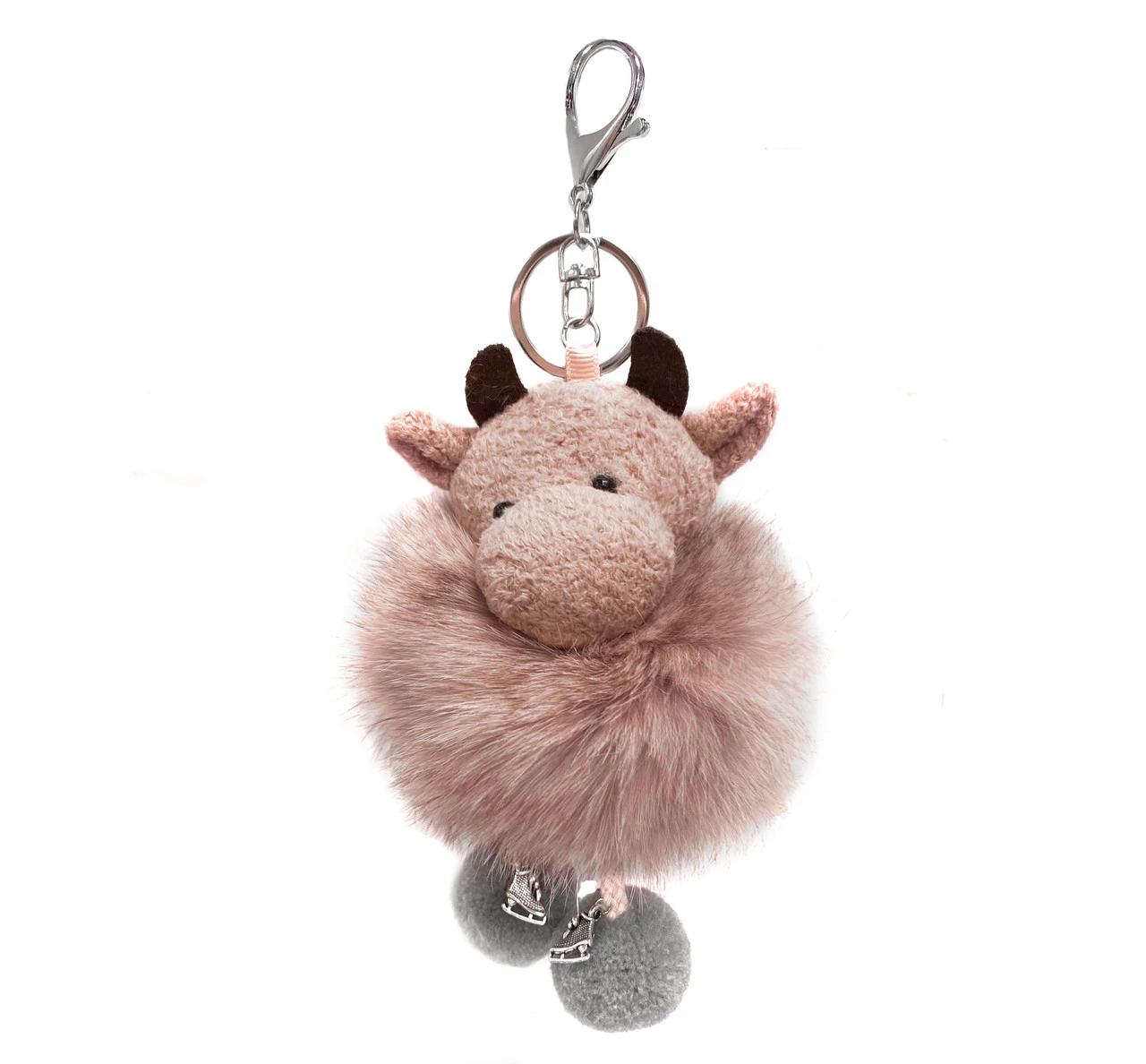 Sassy Skater Keychain - Rose Taupe 1 Sassy Skater Keychain - Rose Taupe
