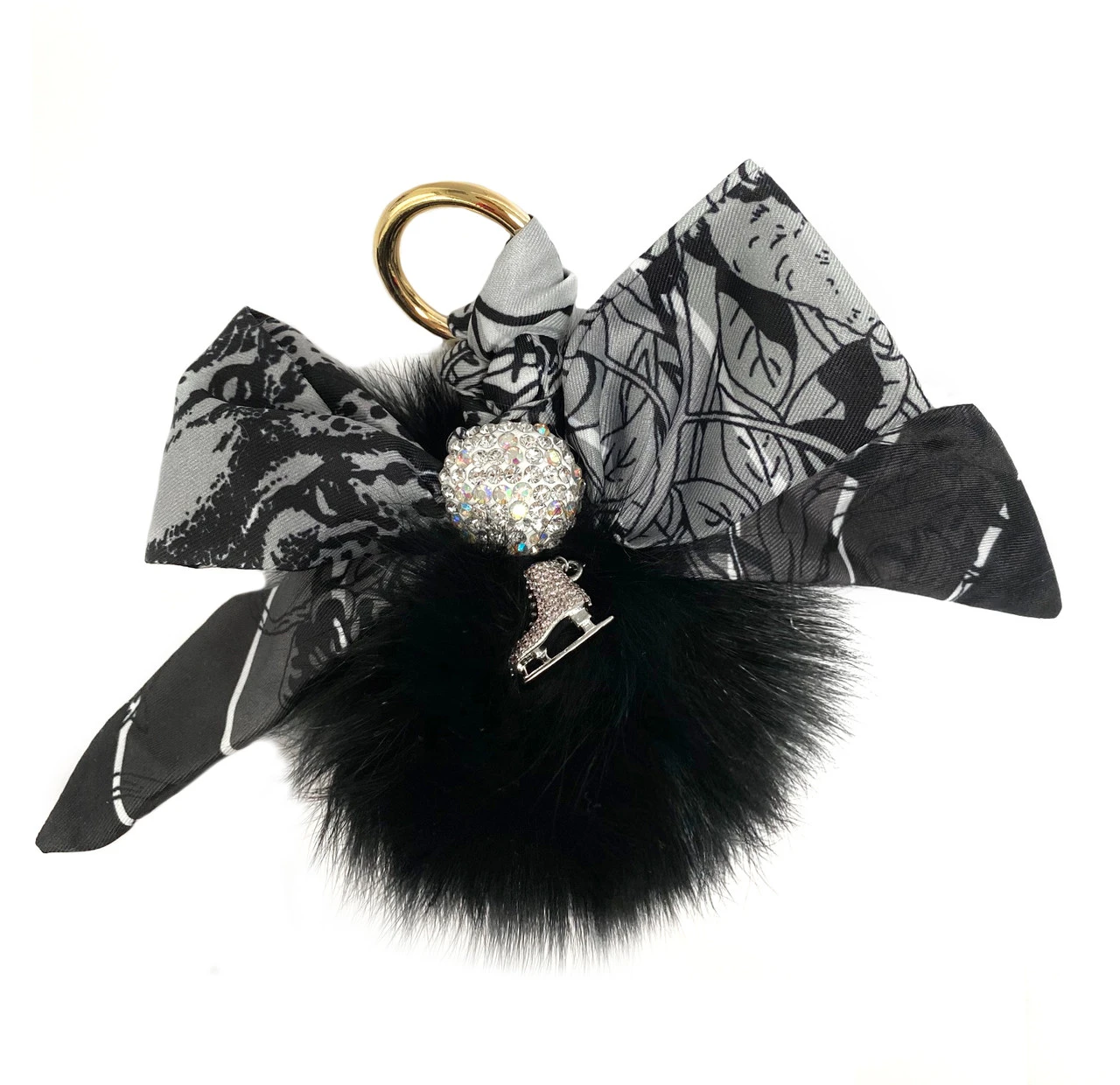 Bow Keychain - Black 1 Bow Keychain - Black