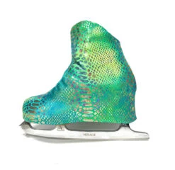 Metalic Figure Skating Boot Covers By Kami-So - Malachite Python