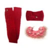 Melrose Ice Skating Warmers (Red), Ice Skating Headband (Red), The Sassy Ice Skating Soakers (Peach) (10% OFF)