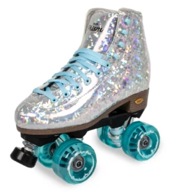 Sure-Grip Quad Roller Skates - Prism *Plus* Silver With Light Blue Limited Edition