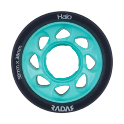 Riedell Skates Radar Halo 59mm Indoor Skate Wheels (Set Of 4) -Triple Eight Shop Radar Halo 88A Teal Face Web XLarge 40507.1685759499
