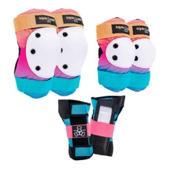 Triple Eight Rollerskating Combo Set - Pads & Helmet (Sunset) -Triple Eight Shop SUNSET Pads Swatch 1 1024x1024 11424.1630361329