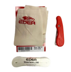 Edea Accessories Package - Lace Puller, Laces For Figure Skates (White), Skating Socks (White) -Triple Eight Shop Socks S laces 240. lace tighter 84233.1640005176