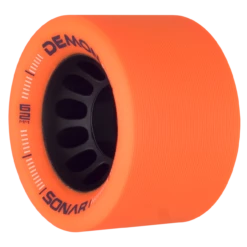 Riedell Skates Sonar Demon EDM 62mm Indoor Skate Wheels -Triple Eight Shop Sonar Demon EDM Orange Angle Web XLarge 28777.1672952335
