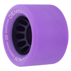 Riedell Skates Sonar Demon EDM 62mm Indoor Skate Wheels -Triple Eight Shop Sonar Demon EDM Purple Angle Web XLarge 84205.1672952335