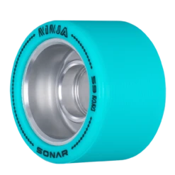 Riedell Skates Sonar Ninja Agile 59mm X 38mm Wheels (4-Pack) -Triple Eight Shop Sonar Ninja Agile Teal 88A Angle XL 59449.1658519212
