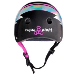 Triple Eight THE Certified Sweatsaver Rollerskating Helmet - Black Lightning Hologram -Triple Eight Shop Triple8 CertifiedSweatsaver Black Hologram Back 1024x1024 65150.1629108635