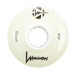 Luminous LED Quad Roller Skate Outdoor Wheels (Sold As Each's, White Glow, 62mm/85A)