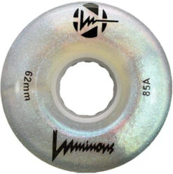 Luminous LED Quad Roller Skate Outdoor Wheels (Sold As Each's, White Pearl, 62mm/85A)