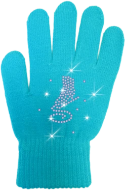 ChloeNoel Ice Skating Gloves - GV22-TQ/Skate Crystals