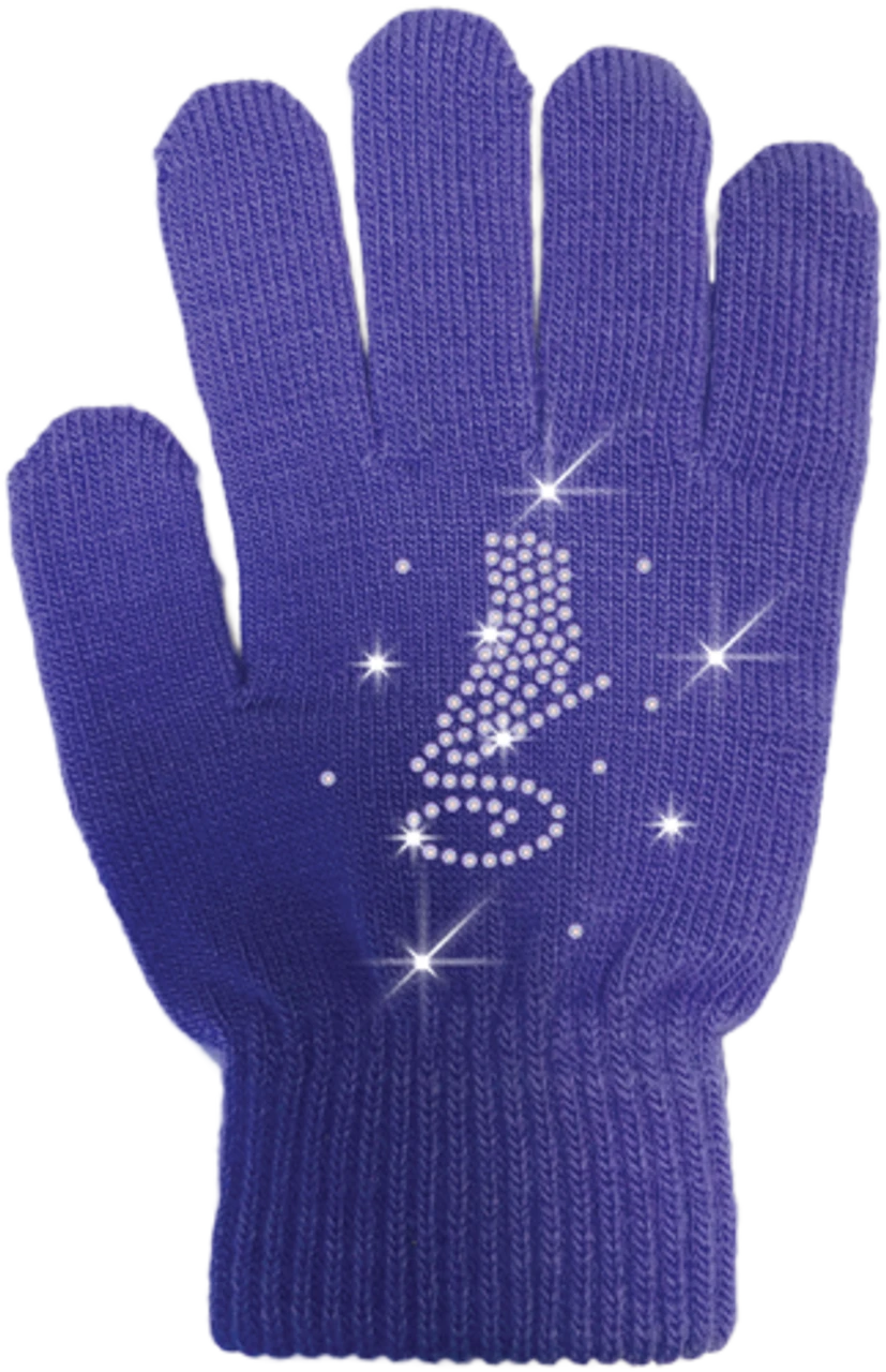 ChloeNoel Ice Skating Gloves - GV22-PR/Skate Crystals 1 ChloeNoel Ice Skating Gloves - GV22-PR/Skate Crystals