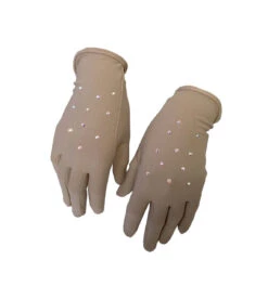 Figure Skating Gloves - Competition And Practice -Triple Eight Shop beige gloves with crystals 2 15282.1642614992