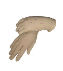Figure Skating Gloves - Competition And Practice -Triple Eight Shop beige gloves with crystals 3 00937.1642614992