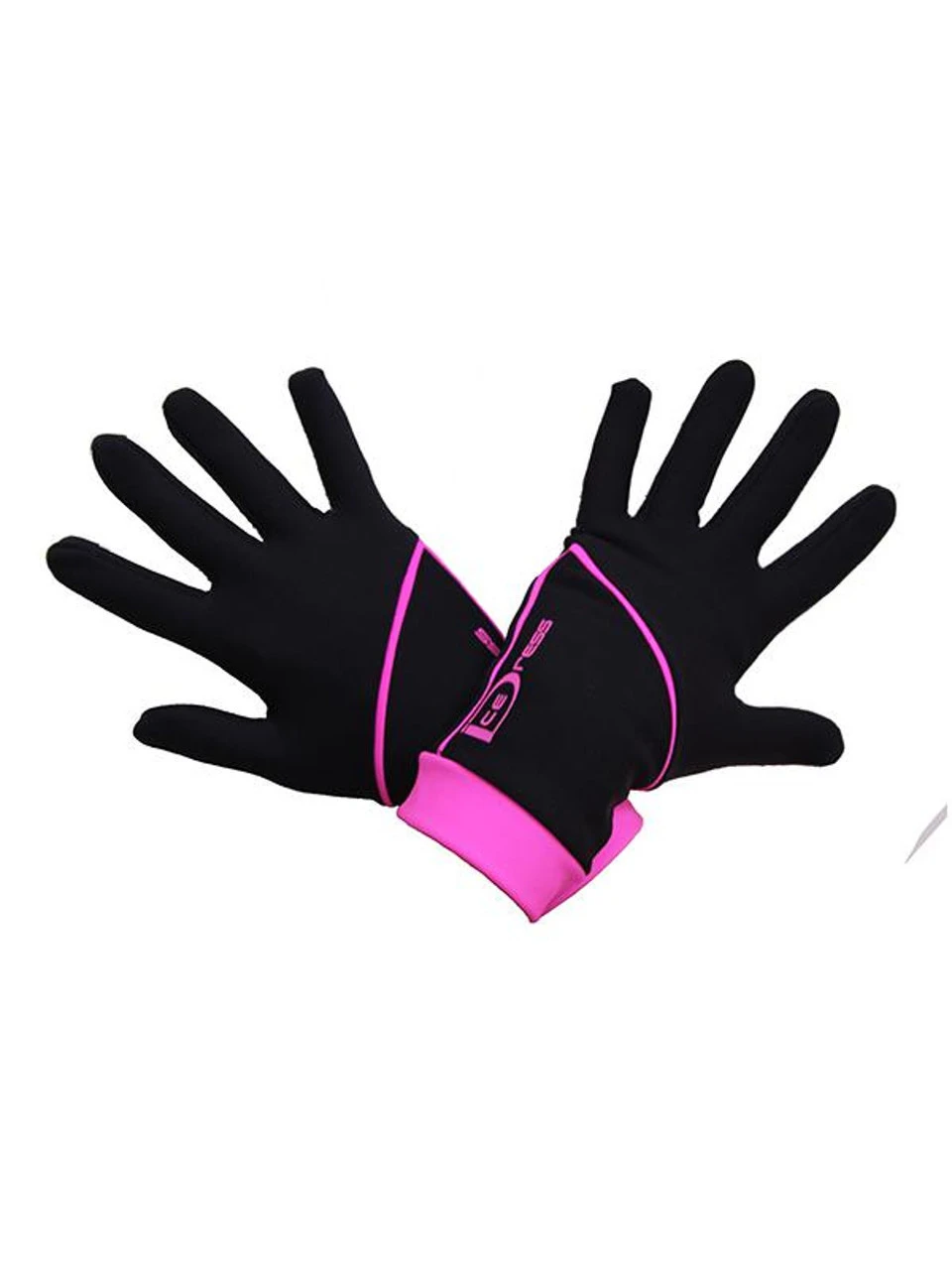 Icedress - Thermal Figure Skating Gloves "IceDress" (Black And Hot Pink) 2 Icedress - Thermal Figure Skating Gloves "IceDress" (Black And Hot Pink) - Image 2