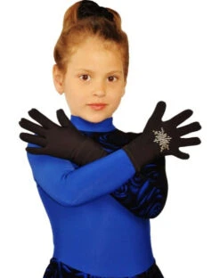 Icedress- Thermal Figure Skating Gloves With Rhinestones