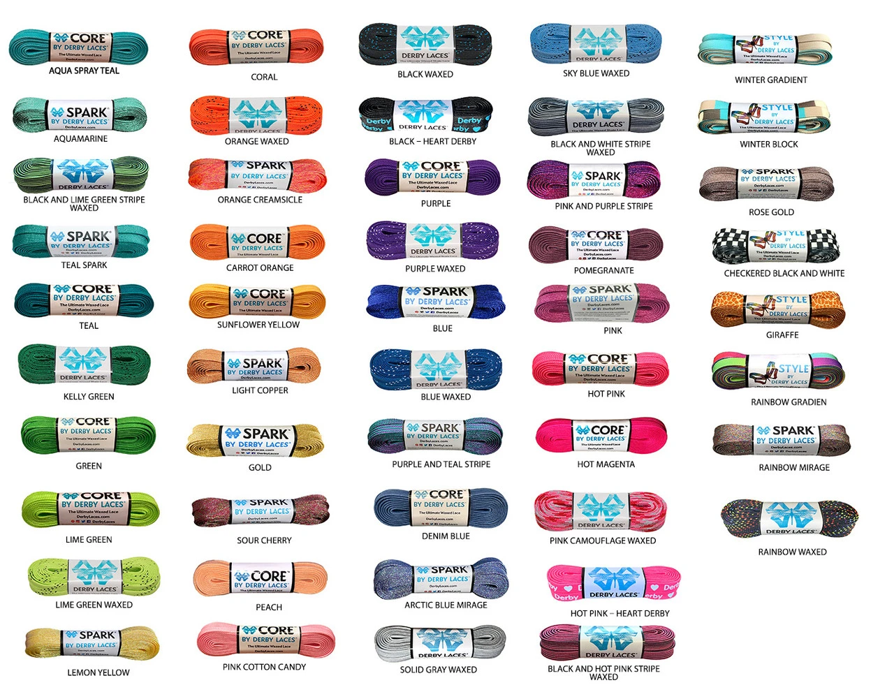 Derby Laces - Lace For Roller Derby, Hockey And Ice Skates, And Boots (72" / 183cm) 1 Derby Laces - Lace For Roller Derby, Hockey And Ice Skates, And Boots (72" / 183cm)